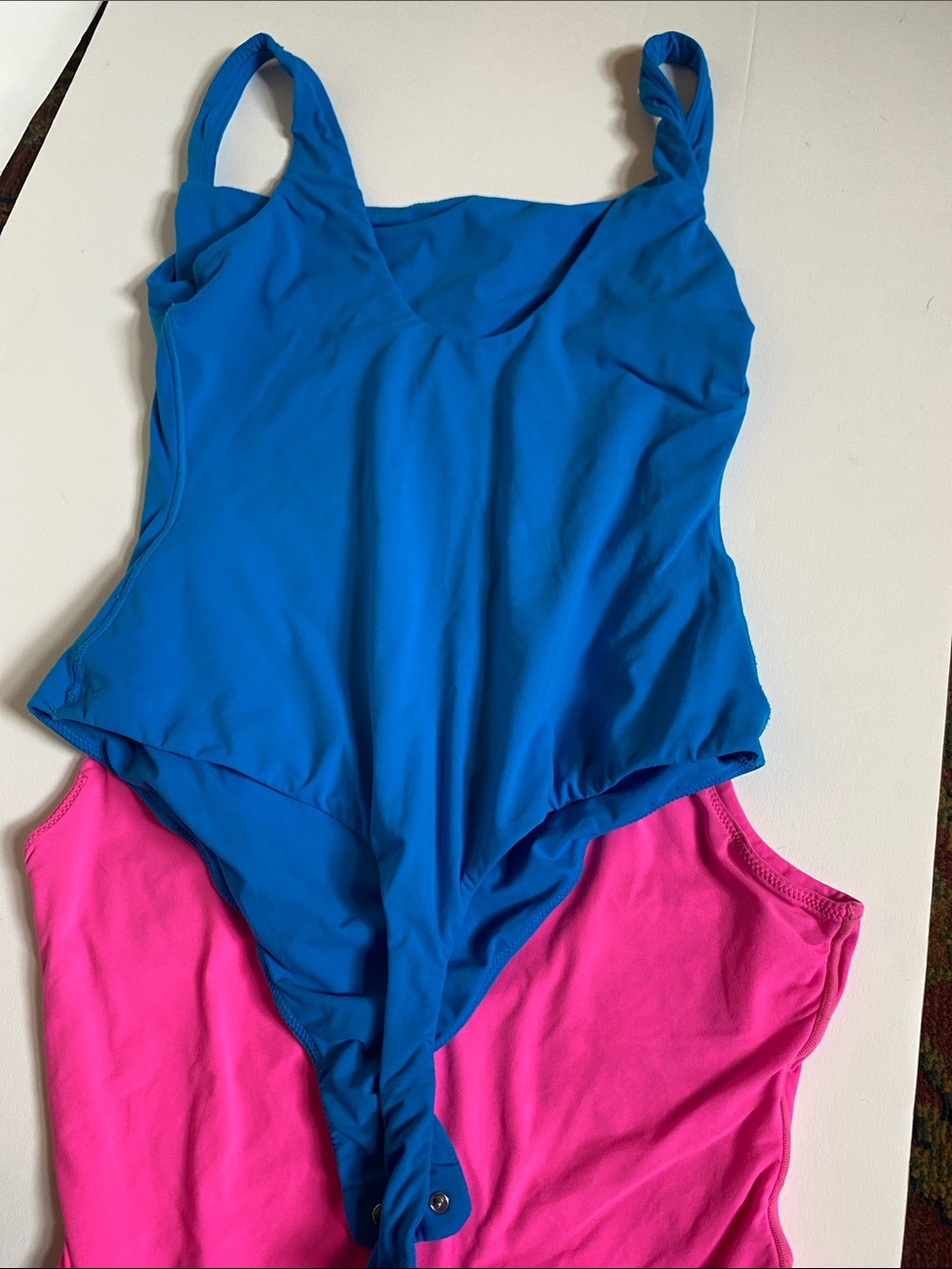 SKIMS Fits Everybody Cami Bodysuit 2-Pack Pink Blue - Picture 14 of 16